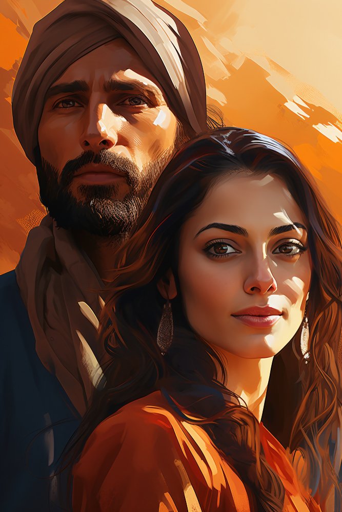 Black & white portrait sketch